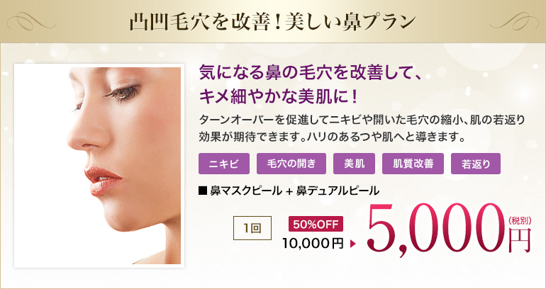 凸凹毛穴を改善!美しい鼻プラン