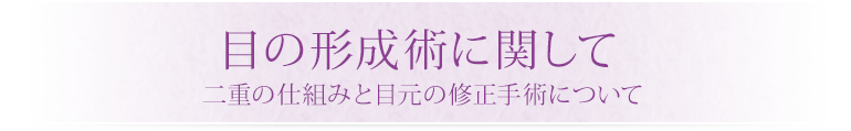 目の形成術について